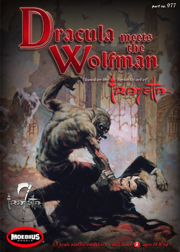 1/8 Moebius Frazetta Dracula meets the Wolfman Plastic Model Kit